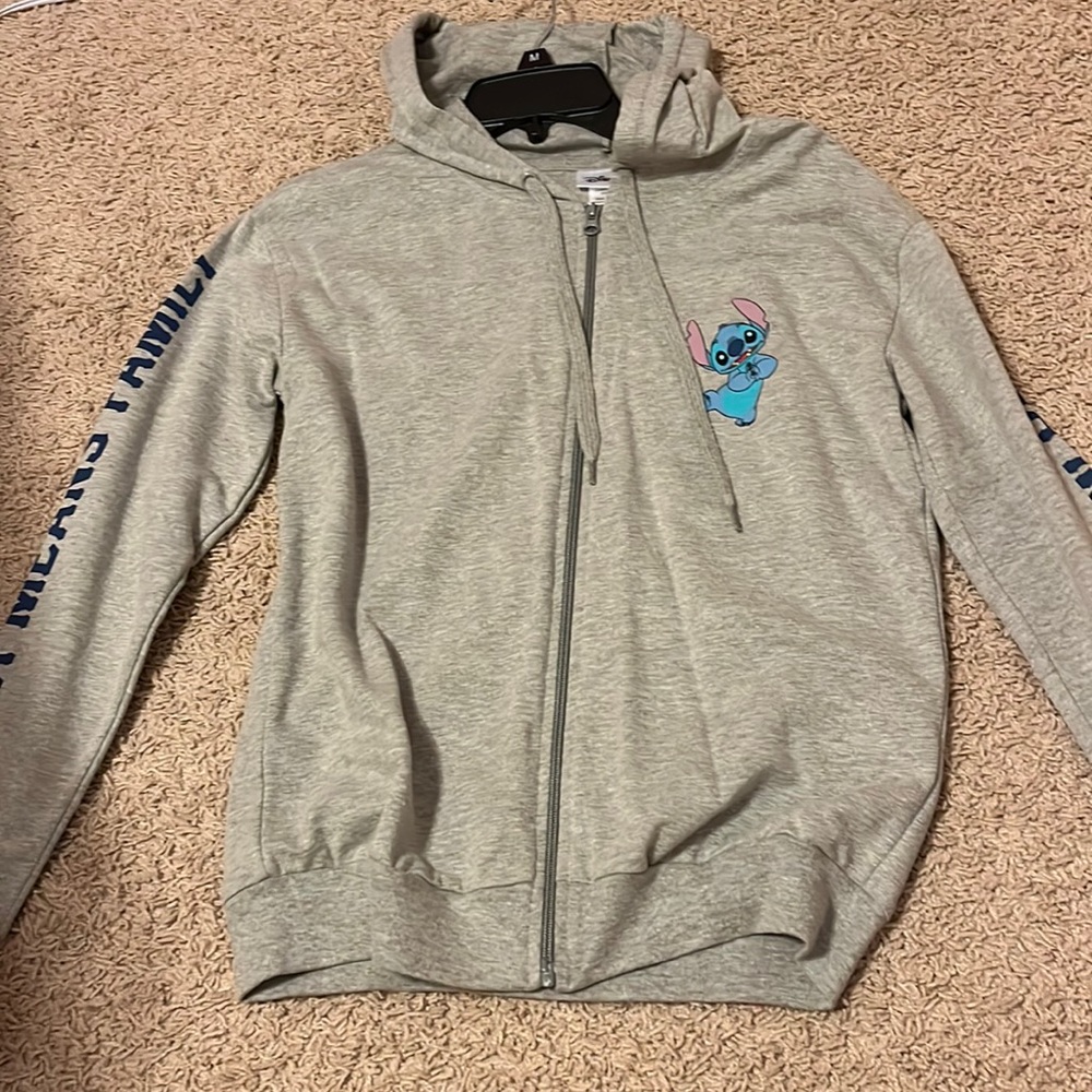 Disney stich zip up sweatshirt
